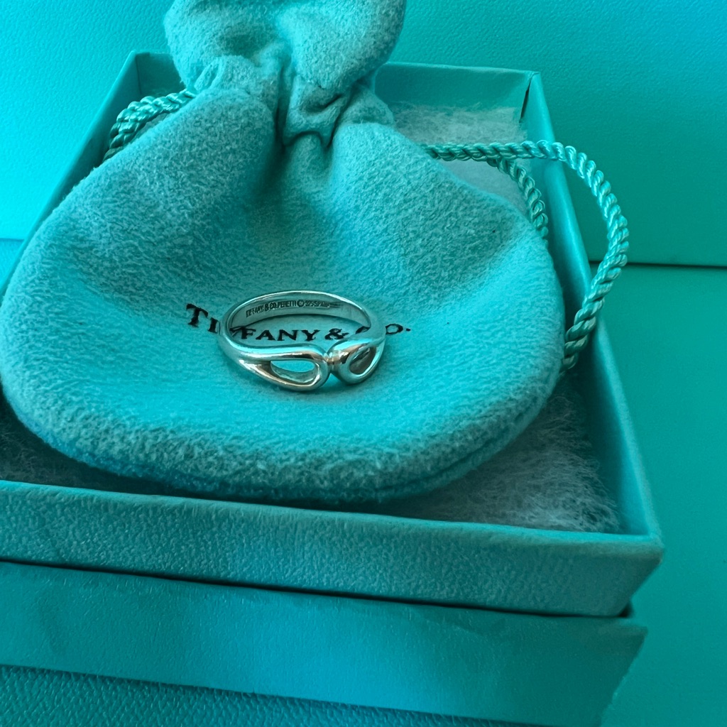 Authentic Tiffany & Co. Elsa Peretti Double Teardrop Ring